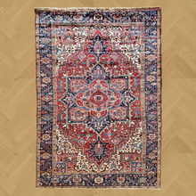 Загрузить изображение в средство просмотра галереи, Juan - Vintage Hand Made Heriz Persian Carpet