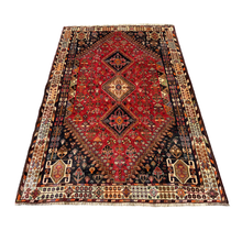 Lade das Bild in den Galerie-Viewer, Venturio - Vintage Tribal Shiraz Qashqai Wool Rug