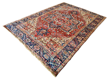 Загрузить изображение в средство просмотра галереи, Juan - Vintage Hand Made Heriz Persian Carpet