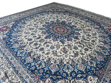 Lade das Bild in den Galerie-Viewer, Janna - Part Silk Large Square Hand Made Nain Persian Rug