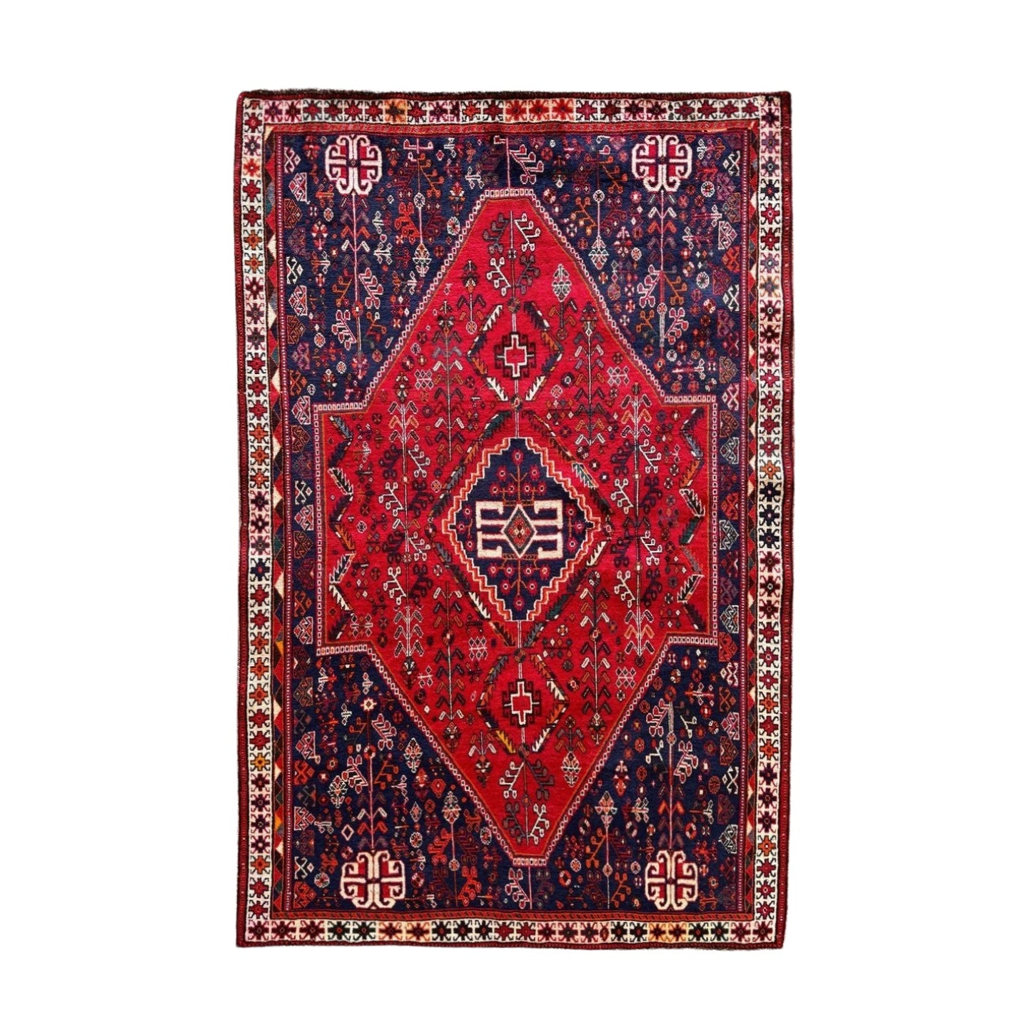 Chelsea - Vintage Tribal Shiraz Qashqai Wool Rug – The Fine Rug 