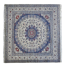 Lade das Bild in den Galerie-Viewer, Janna - Part Silk Large Square Hand Made Nain Persian Rug