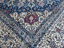 Lade das Bild in den Galerie-Viewer, Janna - Part Silk Large Square Hand Made Nain Persian Rug