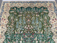 Load image into Gallery viewer, Amelia - Superb Silk Nain Garden Scene Carpet