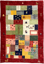 Carica l'immagine nel visualizzatore di Gallery, Edwin - New Abstract Persian Gabbeh Rug. High Knot Count