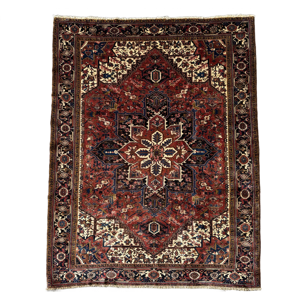 Luiz - Vintage Hand Made Heriz Persian Carpet