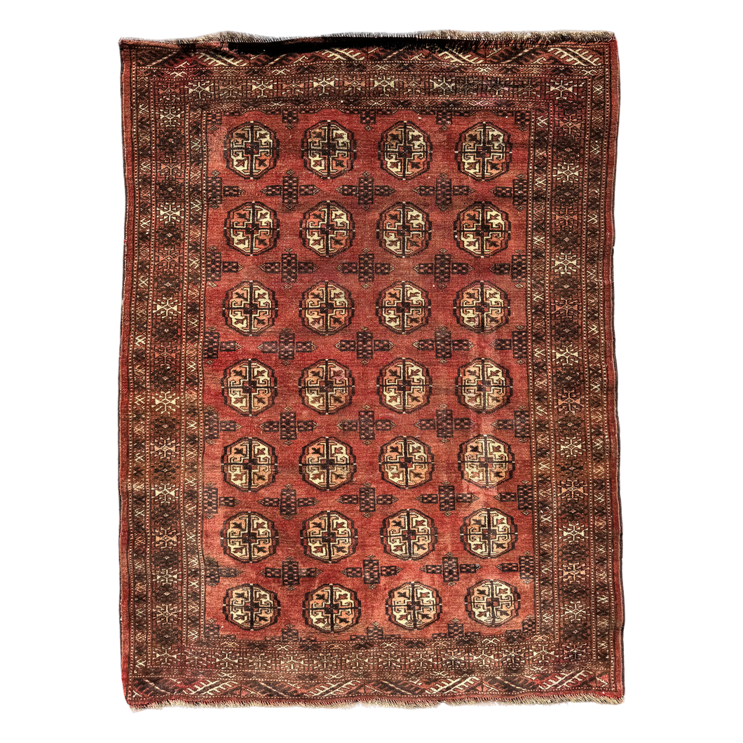 Rouge - Antique Tribal Tekke Turkoman Wool Rug