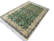 Cargar imagen en el visor de la galería, Amelia - Superb Silk Nain Garden Scene Carpet
