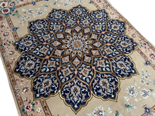 Load image into Gallery viewer, Alucio -  Fine Hand Made Part Silk Isfahan Persian Rug
