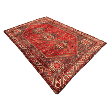 将图片加载到图库查看器，Matera - Vintage Tribal Shiraz Qashqai Wool Rug 10' x 6'10"
