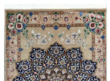 Load image into Gallery viewer, Alucio -  Fine Hand Made Part Silk Isfahan Persian Rug
