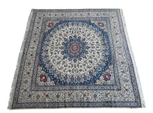 Load image into Gallery viewer, Janna - Part Silk Large Square Hand Made  Nain Persian Rug
