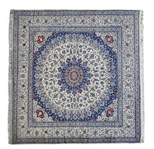 Load image into Gallery viewer, Janna - Part Silk Large Square Hand Made  Nain Persian Rug
