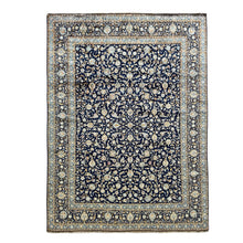 Lade das Bild in den Galerie-Viewer, Aldona - Large Kirman Navy Wool Persian Carpet Signed
