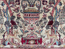 将图片加载到图库查看器，Tyna - Vintage Silk Kashan Garden Scene Rug
