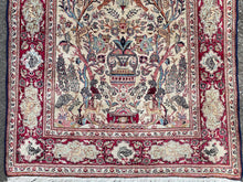 将图片加载到图库查看器，Tyna - Vintage Silk Kashan Garden Scene Rug
