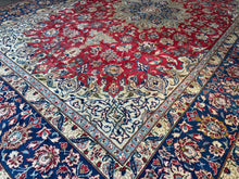 Load image into Gallery viewer, Melfi -  Large Vintage Hand Made Isfahan Persian Carpet 15'3" x 10'6"
