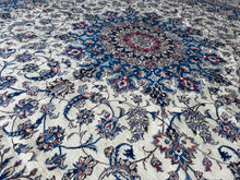 Load image into Gallery viewer, Janna - Part Silk Large Square Hand Made  Nain Persian Rug
