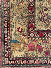 将图片加载到图库查看器，James - Antique Isfahan Hunting Scene Rug
