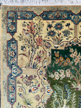 Load image into Gallery viewer, Amelia - Superb Silk Nain Garden Scene Carpet
