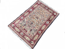 Lade das Bild in den Galerie-Viewer, Tyna - Vintage Silk Kashan Garden Scene Rug
