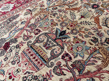 Cargar imagen en el visor de la galería, Tyna - Vintage Silk Kashan Garden Scene Rug
