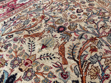 Lade das Bild in den Galerie-Viewer, Tyna - Vintage Silk Kashan Garden Scene Rug
