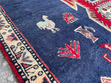 将图片加载到图库查看器，Sage - Vintage Caucasian Kazak Runner
