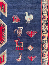 将图片加载到图库查看器，Sage - Vintage Caucasian Kazak Runner
