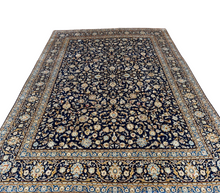 Загрузить изображение в средство просмотра галереи, Aldona - Large Kirman Navy Wool Persian Carpet Signed
