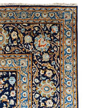 将图片加载到图库查看器，Aldona - Large Kirman Navy Wool Persian Carpet Signed
