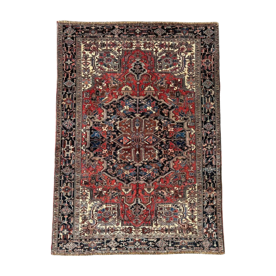 Martinez - Vintage Hand Made Heriz Persian Carpet