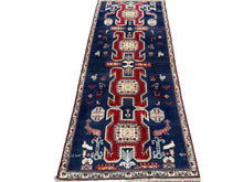 将图片加载到图库查看器，Sage - Vintage Caucasian Kazak Runner
