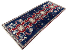 将图片加载到图库查看器，Sage - Vintage Caucasian Kazak Runner
