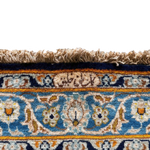 将图片加载到图库查看器，Aldona - Large Kirman Navy Wool Persian Carpet Signed
