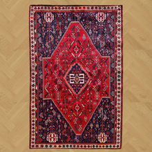 Загрузить изображение в средство просмотра галереи, Chelsea - Vintage Tribal Shiraz Qashqai Wool Rug
