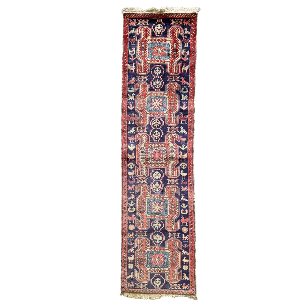 Beata - Vintage Caucasian Lenkoran Kazak Runner