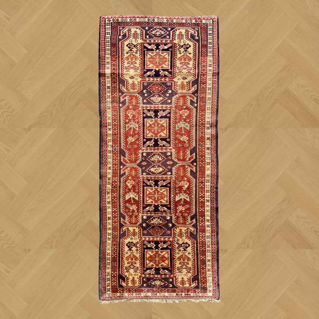 Marino - Vintage Caucasian Lenkoran Kazak Runner