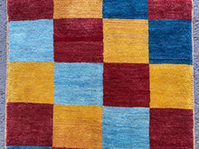 Cargar imagen en el visor de la galería, Cooper - New Abstract Chequered Persian Gabbeh Rug
