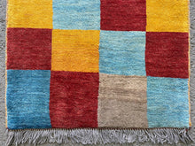 Load image into Gallery viewer, Cooper - New Abstract Chequered Persian Gabbeh Rug
