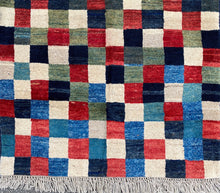 Carregar imagem no visualizador da galeria, Edna - New Abstract Chequered Persian Gabbeh Rug
