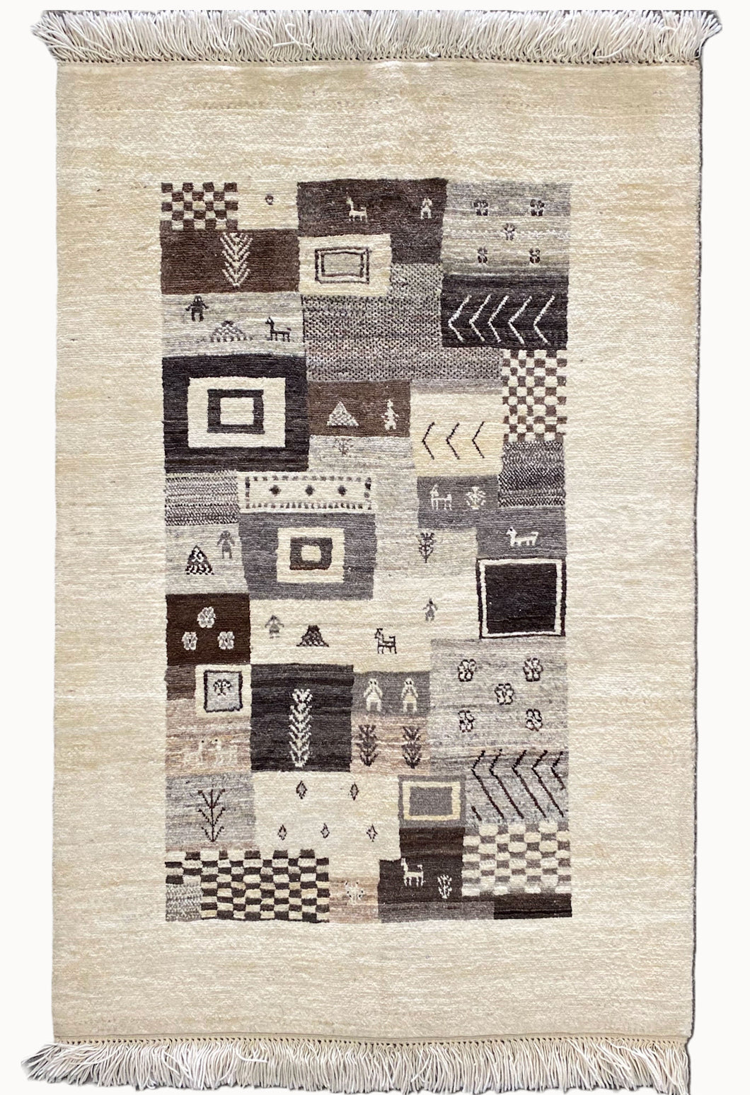 Daisy - New Abstract Persian Gabbeh Rug. High Knot Count