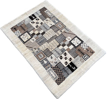 Load image into Gallery viewer, Ellesse - New Abstract Gabbeh Rug. One of a Kind
