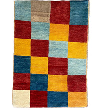 Cargar imagen en el visor de la galería, Cooper - New Abstract Chequered Persian Gabbeh Rug
